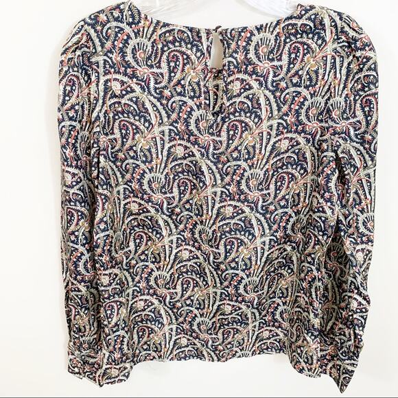 J.CREW SILK TALITHA FEATHER PAISLEY PULLOVER - Picture 6 of 6